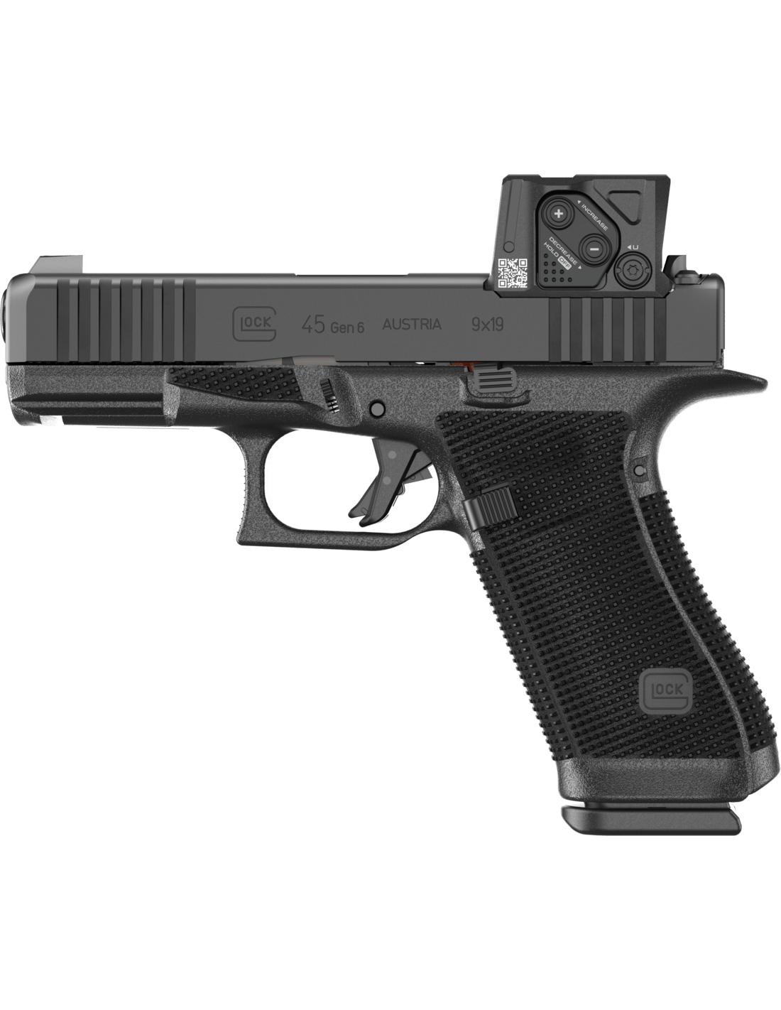 PISTOLET GLOCK 45 GEN6 OR FS 9X19 A-CUT COMBO AIMPOINT COA